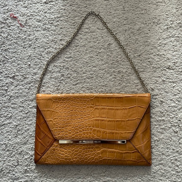 ANTONIO MELANI Handbags - Antonio Melani Leather envelope clutch, Tan